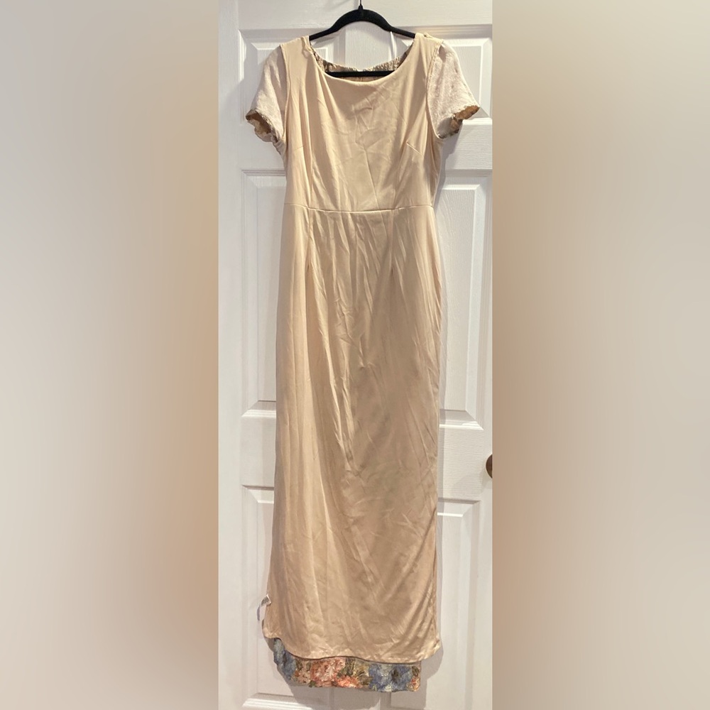 Adrianna Papell Floral Dress with Satin Waistband size 10 - Picture 6 of 14